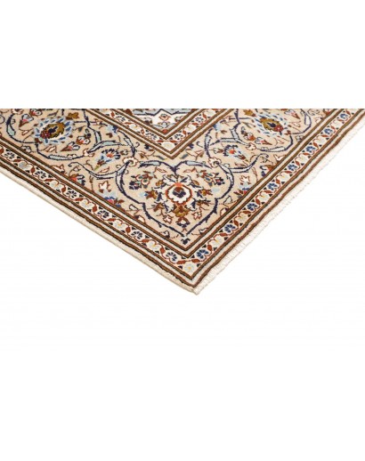 Tappeto Kashan Persia bianco marrone 200x308