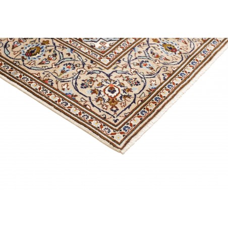 Tappeto Kashan Persia bianco marrone 200x308