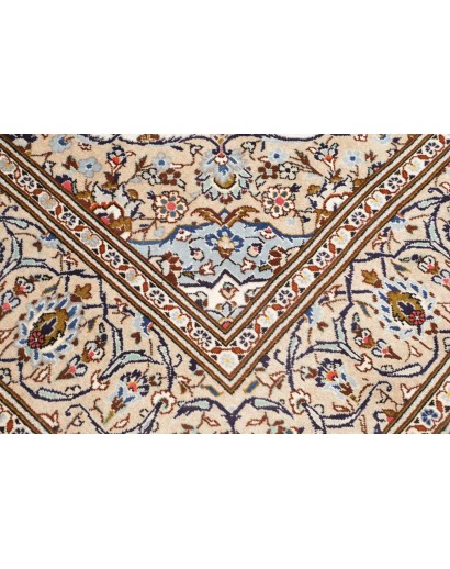 Tappeto Kashan Persia bianco marrone 200x308