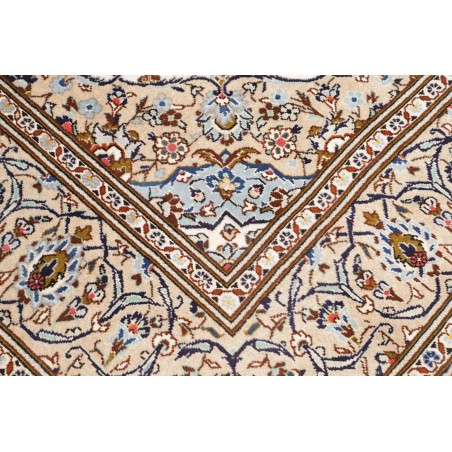 Tappeto Kashan Persia bianco marrone 200x308