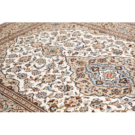 Tappeto Kashan Persia bianco marrone 200x308