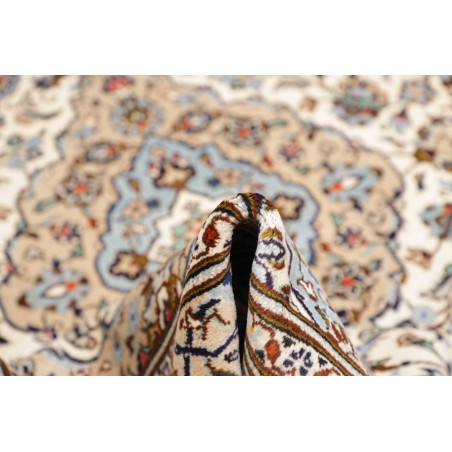Tappeto Kashan Persia bianco marrone 200x308