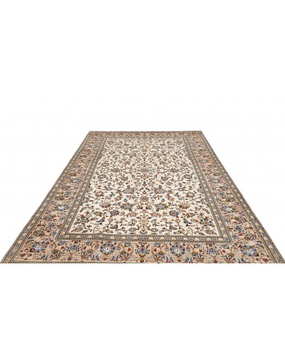 Tappeto Kashan Persia bianco grigio 198x310