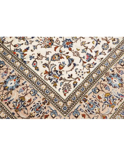 Tappeto Kashan Persia bianco grigio 198x310