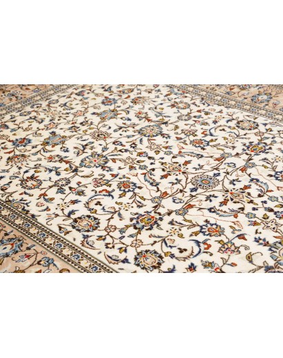 Tappeto Kashan Persia bianco grigio 198x310