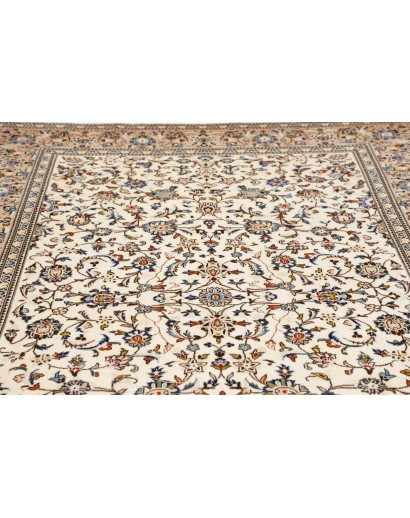 Tappeto Kashan Persia bianco grigio 198x310