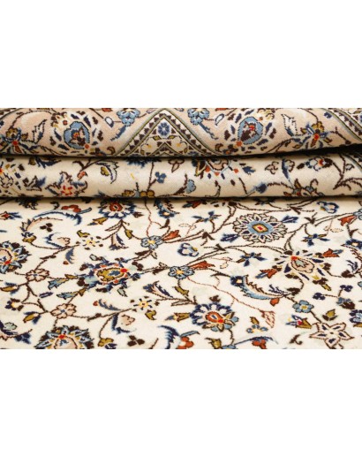 Tappeto Kashan Persia bianco grigio 198x310