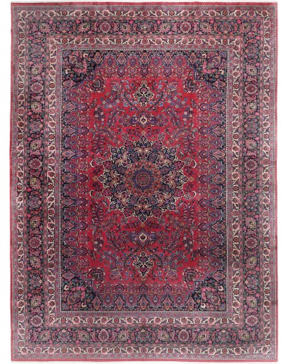 Tappeto Mashad Persia azzurro grigio 360x488