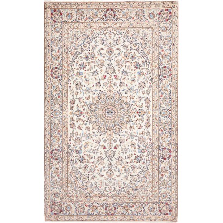 Tappeto Kashan Fine Persia bianco marrone 195x324