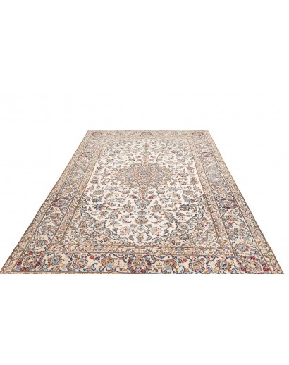 Tappeto Kashan Fine Persia bianco marrone 195x324