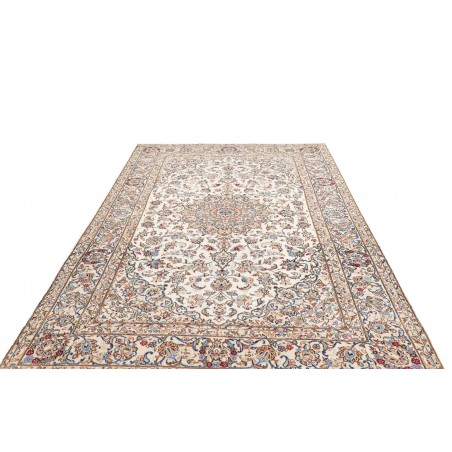 Tappeto Kashan Fine Persia bianco marrone 195x324