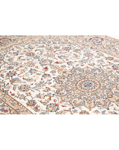 Tappeto Kashan Fine Persia bianco marrone 195x324