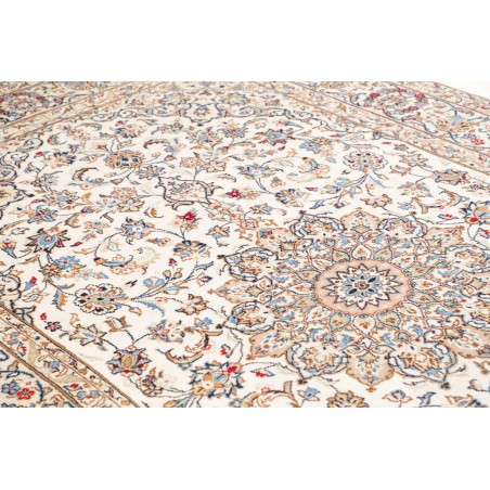 Tappeto Kashan Fine Persia bianco marrone 195x324