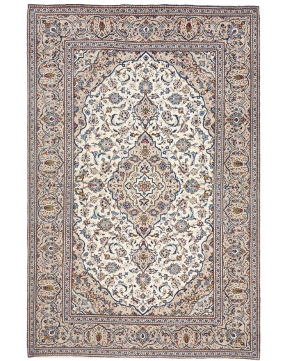 Tappeto Kashan Persia beige grigio 198x298