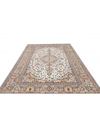 Tappeto Kashan Persia beige grigio 198x298
