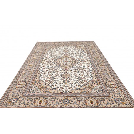 Tappeto Kashan Persia beige grigio 198x298