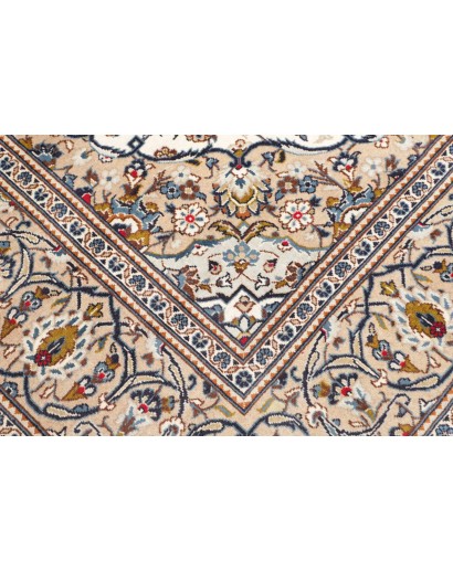 Tappeto Kashan Persia beige grigio 198x298