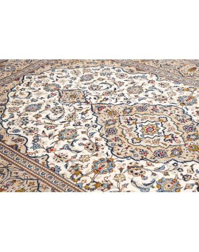 Tappeto Kashan Persia beige grigio 198x298