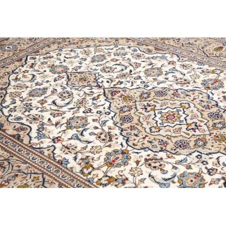 Tappeto Kashan Persia beige grigio 198x298