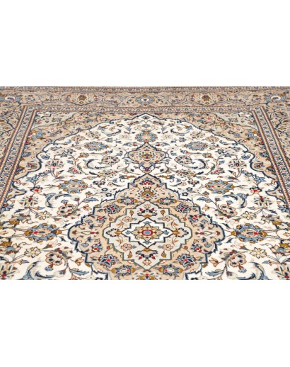 Tappeto Kashan Persia beige grigio 198x298