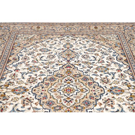 Tappeto Kashan Persia beige grigio 198x298
