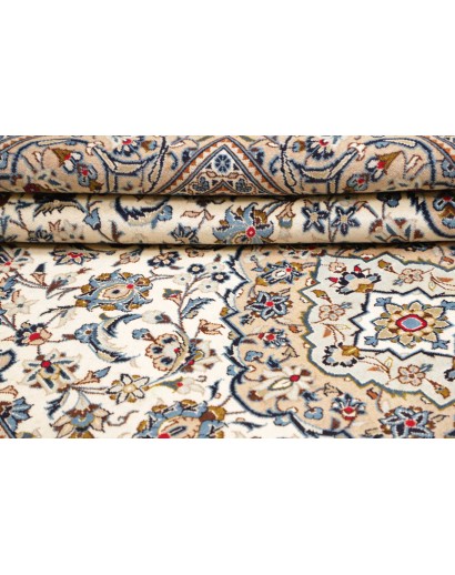 Tappeto Kashan Persia beige grigio 198x298