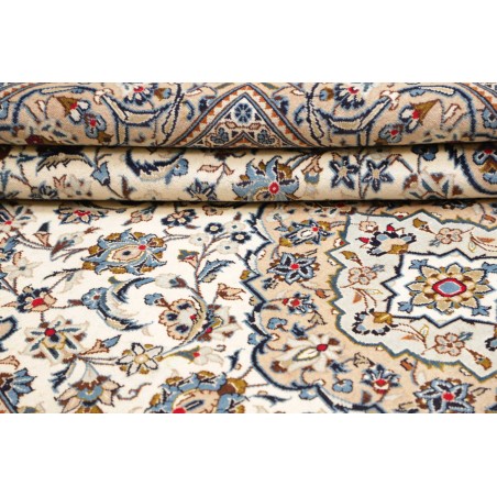 Tappeto Kashan Persia beige grigio 198x298