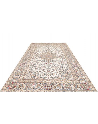 Tappeto Kashan Fine Persia bianco marrone 195x330