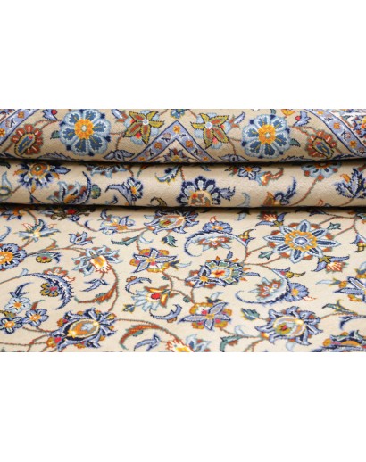 Tappeto Kashan Persia beige grigio 213x310