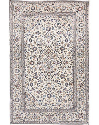 Tappeto Kashan Persia bianco grigio 200x308