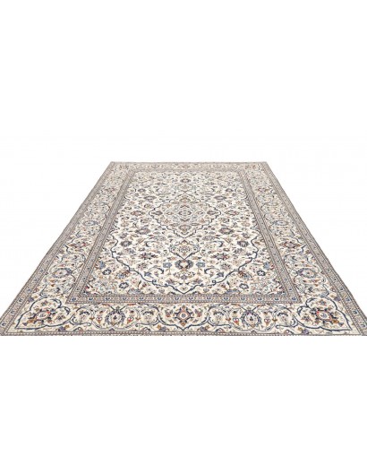 Tappeto Kashan Persia bianco grigio 200x308