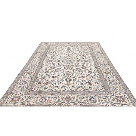Tappeto Kashan Persia bianco grigio 200x308