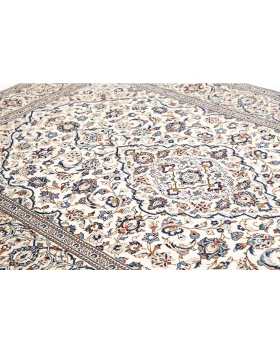 Tappeto Kashan Persia bianco grigio 200x308