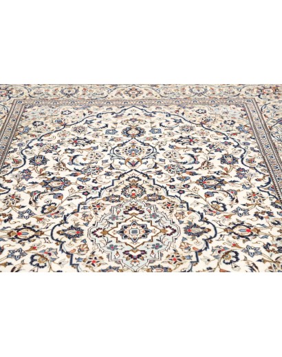 Tappeto Kashan Persia bianco grigio 200x308