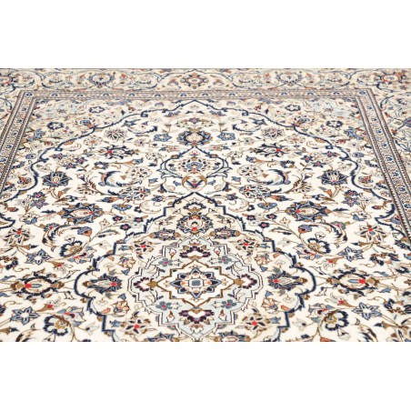 Tappeto Kashan Persia bianco grigio 200x308