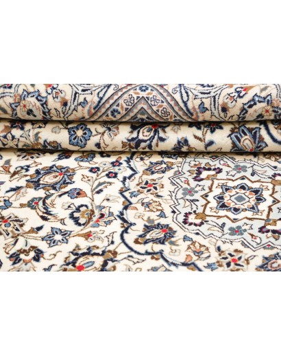 Tappeto Kashan Persia bianco grigio 200x308
