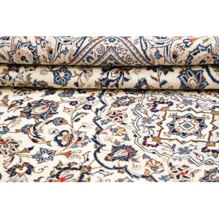 Tappeto Kashan Persia bianco grigio 200x308