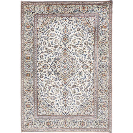 Tappeto Kashan Persia bianco grigio 200x288