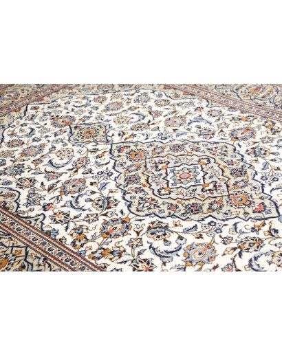 Tappeto Kashan Persia bianco grigio 200x288