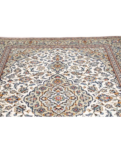 Tappeto Kashan Persia bianco grigio 200x288