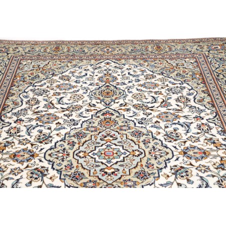 Tappeto Kashan Persia bianco grigio 200x288