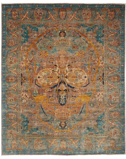 Tappeto Shahi Fine Pakistan azzurro bianco 200x242
