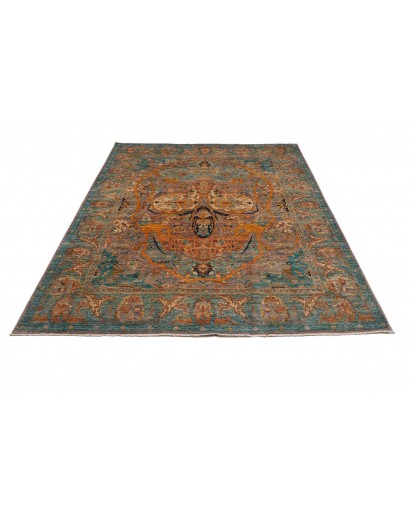 Tappeto Shahi Fine Pakistan azzurro bianco 200x242