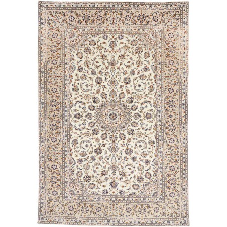 Tappeto Kashan Persia bianco grigio 198x292