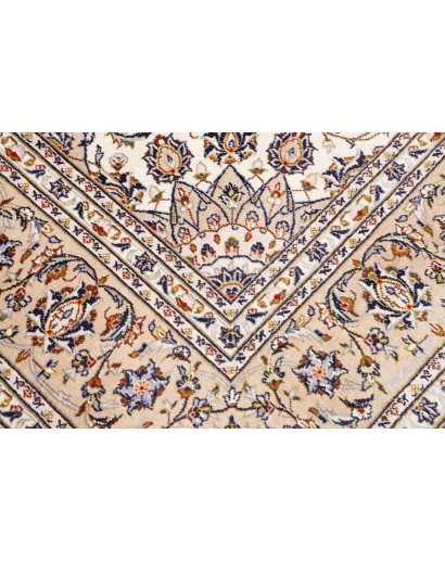 Tappeto Kashan Persia bianco grigio 198x292