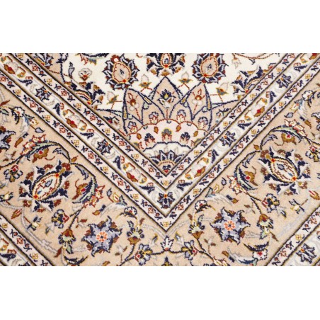 Tappeto Kashan Persia bianco grigio 198x292