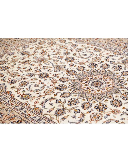 Tappeto Kashan Persia bianco grigio 198x292