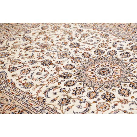Tappeto Kashan Persia bianco grigio 198x292