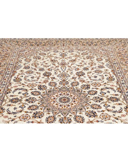 Tappeto Kashan Persia bianco grigio 198x292
