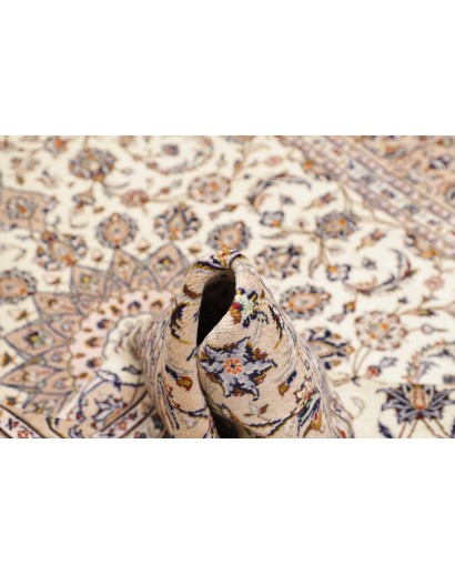 Tappeto Kashan Persia bianco grigio 198x292